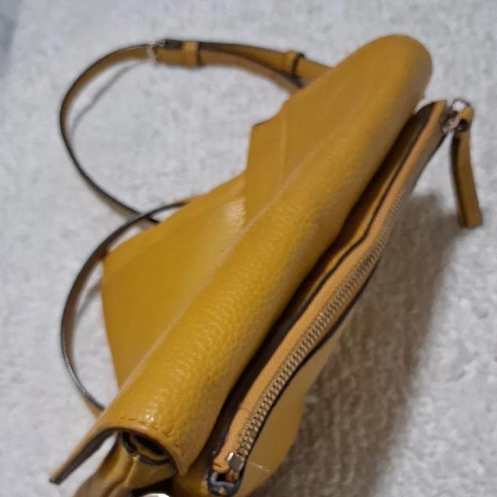 Vince Camuto Yellow Leather Crossbody Bag